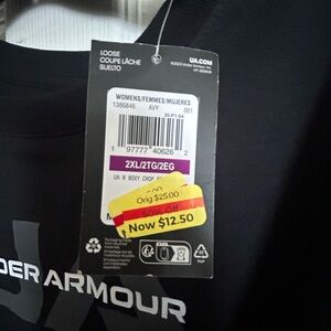 Under Armour Black Loose Fit Crop Top